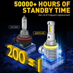 AUXITO 2Pcs 16000LM H8 H11 LED CSP Chip Fog Lights Bulb HB4 9006 9005 HB3 LED Lamp Headight For BMW Toyota 6500K White Yellow