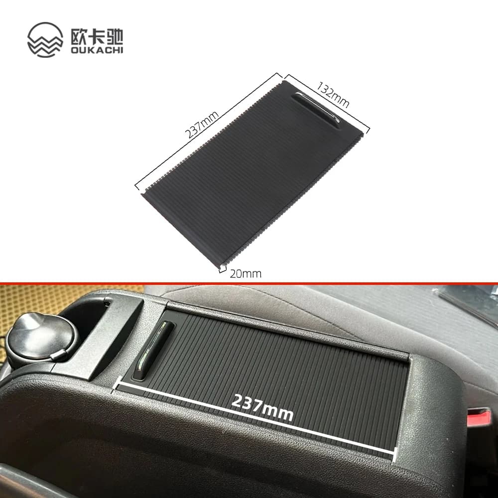 Car Centre Console Armrest Box Storage Cover Plate Cup Holder Pull Curtain For Citroen Berlingo Peugeot Partner 2008-2018