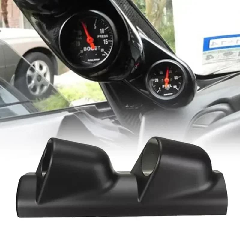 Universal Gauge Cup Car Meters Mount Holder 2 inch 52mm Gauge Pod 2/3 Hole Left Hand Drive A-Pillar Meter Pod Black/Carbon Fiber