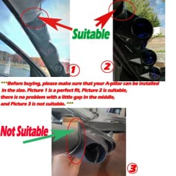 Universal Gauge Cup Car Meters Mount Holder 2 inch 52mm Gauge Pod 2/3 Hole Left Hand Drive A-Pillar Meter Pod Black/Carbon Fiber