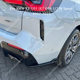 For BMW X3 G01 iX3 G08 LCI M Sport 2018-2023 Car Rear Bumper Side Canards Splitter Diffuser Corner Guard Body Kits Accessories