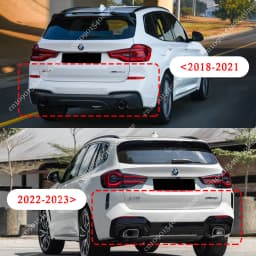 For BMW X3 G01 iX3 G08 LCI M Sport 2018-2023 Car Rear Bumper Side Canards Splitter Diffuser Corner Guard Body Kits Accessories