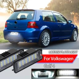2PCS LED Car License Number Plate Light Lamps Canbus Error Free For VW Golf 4 1997-2005 Automobiles Parts Accessories
