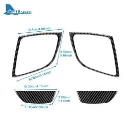 Real Carbon Fiber For Mazda 3 Axela 2014 2015 2016 2017 2018 LHD RHD Car Center Console Side Air Outlet Accessories Sticker