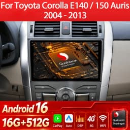 Android 16 Car Radio For Toyota Auris E150 2006 2007 2008 2009 2010 2011 2012 Multimedia Stereo Player Wireless Auto Carplay DVD