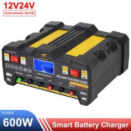 600W Car Battery Chargers 12V 12A / 24V 9A Output Quick Charging Intelligent Automatic Pulse Repair Battery Charger US EU Plug