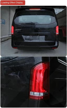 Pair Taillights For Benz Vito W447 2014 2015 2016 2017 2018 2019 2020- 2022 Taillight LED Tail Lights Rear Lamps LED Brake Lamp