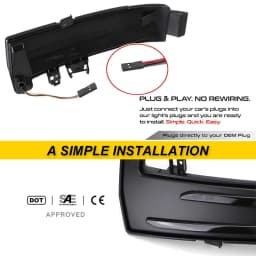 iJDM Dynamic Amber Turn Signal LED Light Side Mirror Indicator for Mercedes Benz W204 CLA A B C E S GLA GLK CLS Class W176 W212