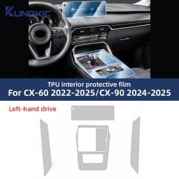 TPU Protective Film For Mazda CX60 CX90 2022-2025 CX-60 CX-90 Car Interior Center Console Transparent Anti-scratch Accessories