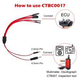 WOYO CTBC001 8-way ECU Breakout Leads for Automotive Diagnostic Oscilloscope Line Cable DIY Connection