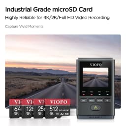 VIOFO Industrial Grade MicroSD Card, U3 A2 V30 High Speed Memory Card with Adapter