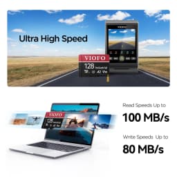 VIOFO Industrial Grade MicroSD Card, U3 A2 V30 High Speed Memory Card with Adapter