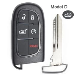 KEYECU GQ4-54T 433MHz 4A Chip For Jeep Cherokee 2014 2015 2016 2017 2018 2019 2020 Durango Chrysler 4/5 Buttons Car Remote Key