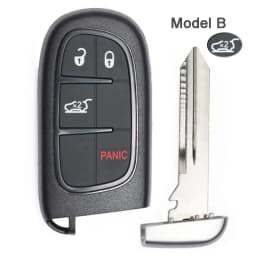 KEYECU GQ4-54T 433MHz 4A Chip For Jeep Cherokee 2014 2015 2016 2017 2018 2019 2020 Durango Chrysler 4/5 Buttons Car Remote Key