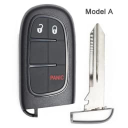 KEYECU GQ4-54T 433MHz 4A Chip For Jeep Cherokee 2014 2015 2016 2017 2018 2019 2020 Durango Chrysler 4/5 Buttons Car Remote Key