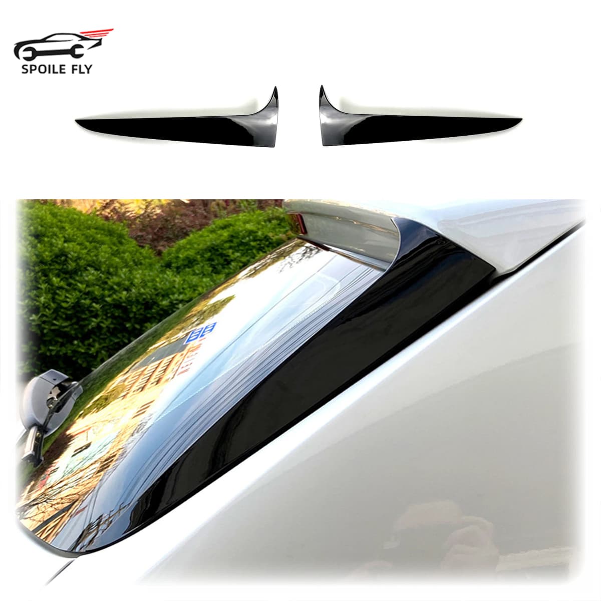 2011 2012 2013 2014 2015 2016 2017 For BMW X3 F25 Side Spoilers By High Quality ABS Rear Window Spoiler Side Wing Glossy Black