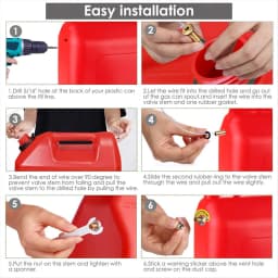 Fuel Gas Can Vent Caps, 6 Pack Upgrade Fuel Gas Can Vent Kit, Used for All for Gas Can Fuel Tank Water Jug Enhances Flow