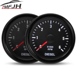 52mm Car Tachometer Gauge 0-6000 RPM Tacho Meter With White Backlight For 1-20 Cylindera For Diesel Engine Car 12V Customized