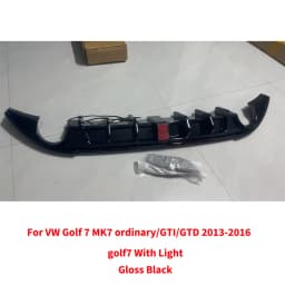 For VW Golf 7 MK7 ordinary/GTI/GTD 2013-2016 Car Rear Bumper Lip Diffuser Chin Tuning Spoiler with Lights Accessories Body Kits