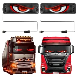 2PCS Car Eyes LED Display Animated Devil LED Eyes Truck Car Window LED Eyes Flexible LED Display Screen Panel For Windshield
