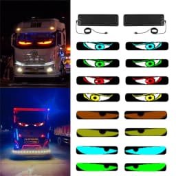 2PCS Car Eyes LED Display Animated Devil LED Eyes Truck Car Window LED Eyes Flexible LED Display Screen Panel For Windshield