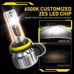 AUXITO 2Pcs 9005 HB3 9006 HB4 H8 H9 H11 LED Fog Light PTF H16JP H11 H8 CSP LED Headlight Bulbs 12V Fog Lamp Car Driving Lamp DRL