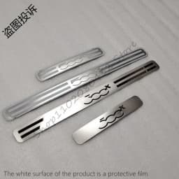 Car Styling For FIAT 500X 2014-2017 2018 2019 2020 Auto Door Sill Scuff Plate Trim Anti-Scuff Welcome Pedal Stickers Accessories