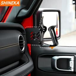 SHINEKA Car Front Door Side Water Cup Drink Holder Phone Bracket For Jeep Wrangler JL 2018 Up For Jeep Gladiator JT 2018 Up