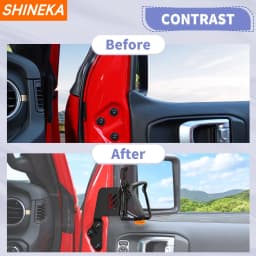 SHINEKA Car Front Door Side Water Cup Drink Holder Phone Bracket For Jeep Wrangler JL 2018 Up For Jeep Gladiator JT 2018 Up