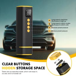 CARSUN Car Tire Air Pump 12V 150PSI Air Compressor Portable Wired Inflator For Car Motorcycle Bicycle with Extended Power Cord ﻿