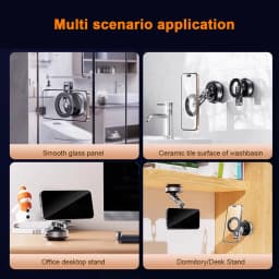 X93 Magnetic Phone Holder Rotating Folding Electric Vacuum Suction Mag Stand For Car Navigation Gym Kitchen Streaming Bracket