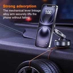 X93 Magnetic Phone Holder Rotating Folding Electric Vacuum Suction Mag Stand For Car Navigation Gym Kitchen Streaming Bracket