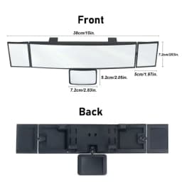 Adjustable Wide-view Rearview Mirror In The Car Wide Angle Panoramic Assisting Interior Clip On Convex Rear View Mirror For Car