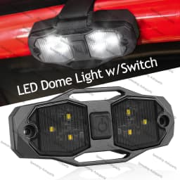 For Jeep Wrangler JK 2007-2018 Roll Bar Cage Mount UTV LED Interior Dome Light Map Courtesy Lighting White Bright Waterproof 12V