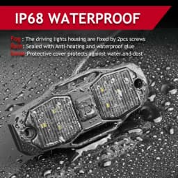 For Jeep Wrangler JK 2007-2018 Roll Bar Cage Mount UTV LED Interior Dome Light Map Courtesy Lighting White Bright Waterproof 12V