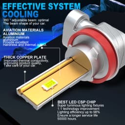 22000LM H8 H9 H11 H16JP LED Headlight 120W Super Bright 6500K Canbus 9005 HB3 9006 HB4 LED Headlamp Bulb 3570 CSP 12V