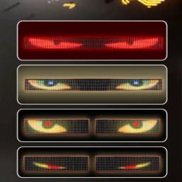 APP 2M Devil‘s Eyes LED Matrix Panel Screen Light Remote Control Animation Display LED Screen Light for Car Truck Windshield