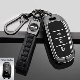 Zinc Alloy Car Key Case for FOTON TUNLAND V7 V9 Car-Styling Remote Cover Shell Keychain Housing Ring Holder Fob Accessories