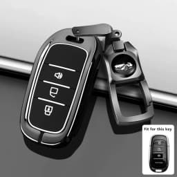 Zinc Alloy Car Key Case for FOTON TUNLAND V7 V9 Car-Styling Remote Cover Shell Keychain Housing Ring Holder Fob Accessories