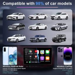 2 in1 Wired to Wireless CarPlay Android Auto Adapter Bluetooth for OEM Car Stereo With USB Dongle Smart Mini Box Plug and Play