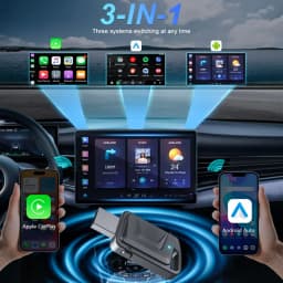 2 in1 Wired to Wireless CarPlay Android Auto Adapter Bluetooth for OEM Car Stereo With USB Dongle Smart Mini Box Plug and Play