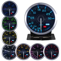 HA 60mm Auto Gauge Standalone Meter 7Color Def I Advance A1 Oil Pressure Turbo Boost EGT Exhaust Temp Tachometer Water Oil Temp