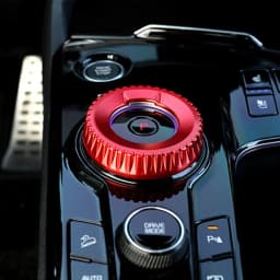 Hot Aluminum Black Red Bule Central Gear Shift Konb Ring Cover Shift Gear Trim For Kia Sportage NQ5 Seltos 2022-2024