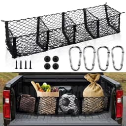 Cargo Net Trunk Bed Organizer,Mesh Storage Net with 4 Metal Hooks, Heavy Duty Cargo Net for SUV,Car,Pickup Truck Bed
