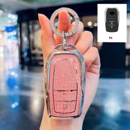 Diamond Pink for Toyota CHR Hilux Fortuner Land Cruiser 200 Camry Corolla Crown RAV4 Highland Remote Car Key Case Cover Fob Bag