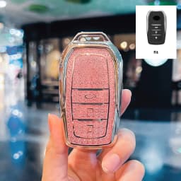 Diamond Pink for Toyota CHR Hilux Fortuner Land Cruiser 200 Camry Corolla Crown RAV4 Highland Remote Car Key Case Cover Fob Bag