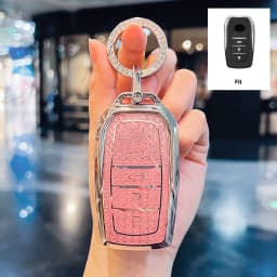 Diamond Pink for Toyota CHR Hilux Fortuner Land Cruiser 200 Camry Corolla Crown RAV4 Highland Remote Car Key Case Cover Fob Bag