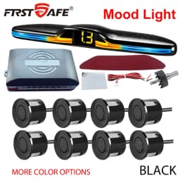 FirstSafe Factory Front and Rear Parking Sensor Kit Mood Light Display System Backup Monitor Detector Assistant 6 8 Radar Sensor