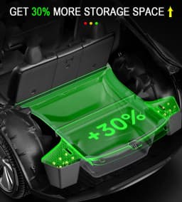 USVOTOV Trunk Organizer for Tesla Model Y Juniper Launch Refresh 2025 Rear Trunk Storage Bins Side Box Organiser TPE Accessories