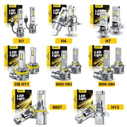 AUXITO 2Pcs 9005 Hb3 LED Headlight Bulbs H1 H4 H7 H13 9006 H8 H11 LED Lamp with Fan Canbus Car Lights 60W 30000LM